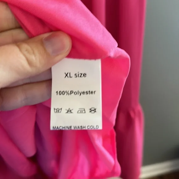 NWOT Pink Spaghetti Strap Dress Size XL - Picture 6 of 7